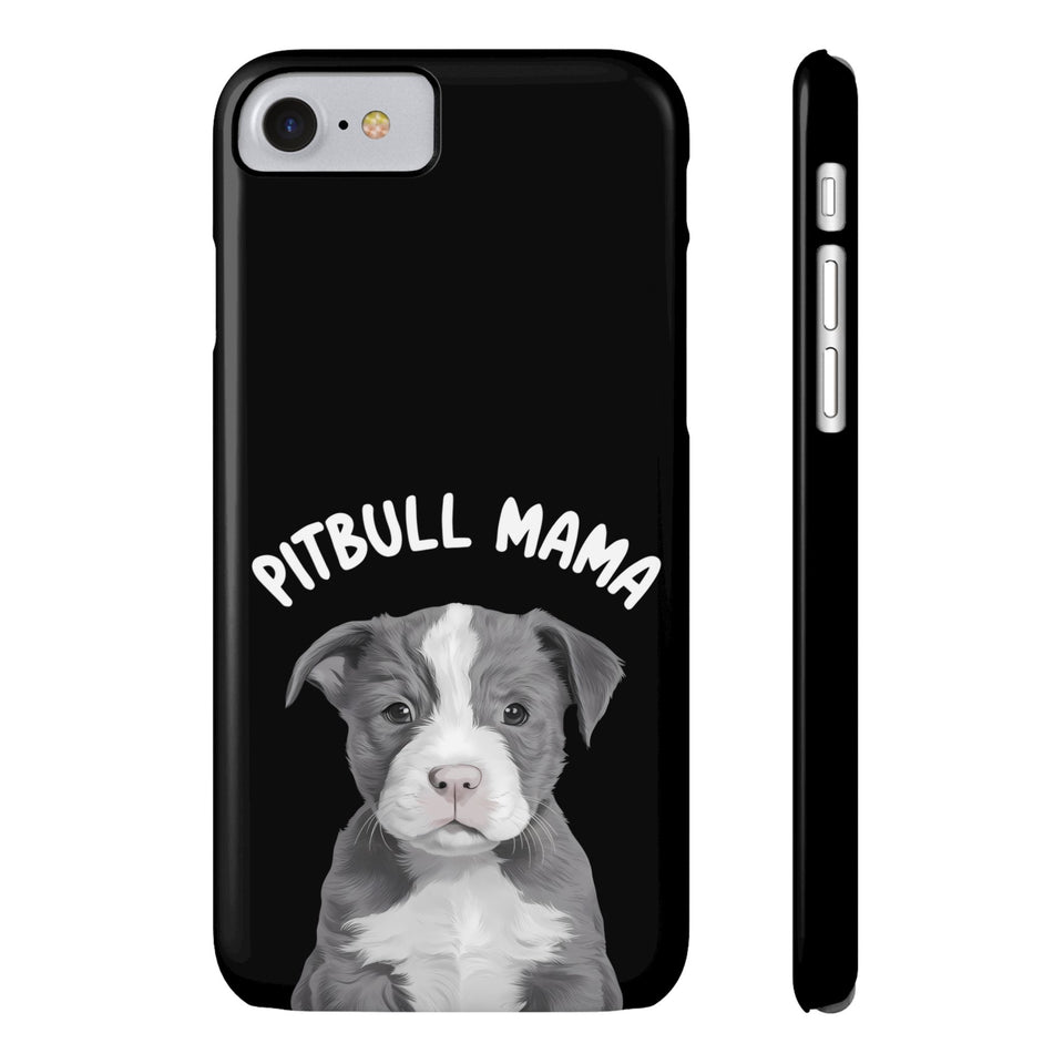 Premium Pitbull Mama iPhone Case | Pitbull Gifts Slim Phone Cases