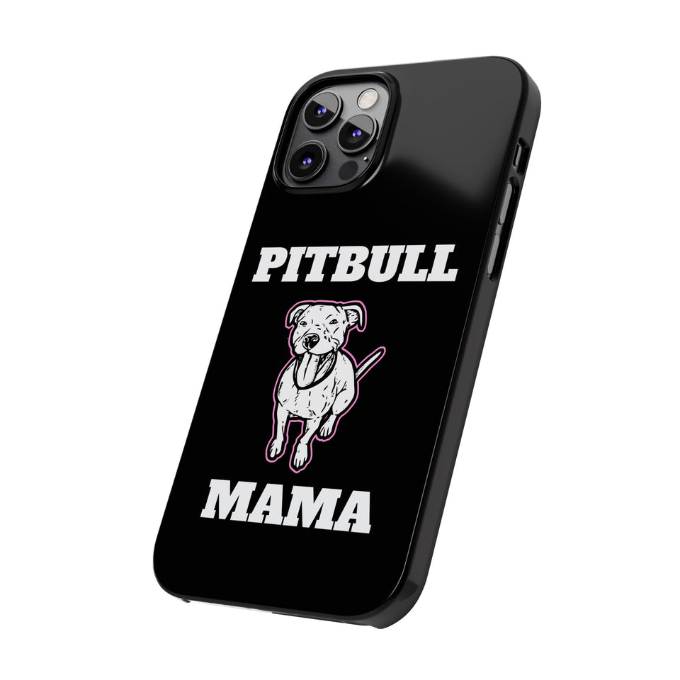 Premium Pitbull Mama 2 iPhone Case | Pitbull Gifts Slim Phone Cases
