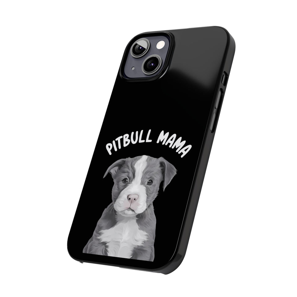 Premium Pitbull Mama iPhone Case | Pitbull Gifts Slim Phone Cases