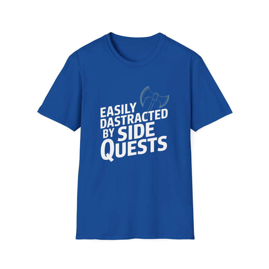 Easily Distracted By Side Quests T-Shirt — RPG Gamer Tee 4