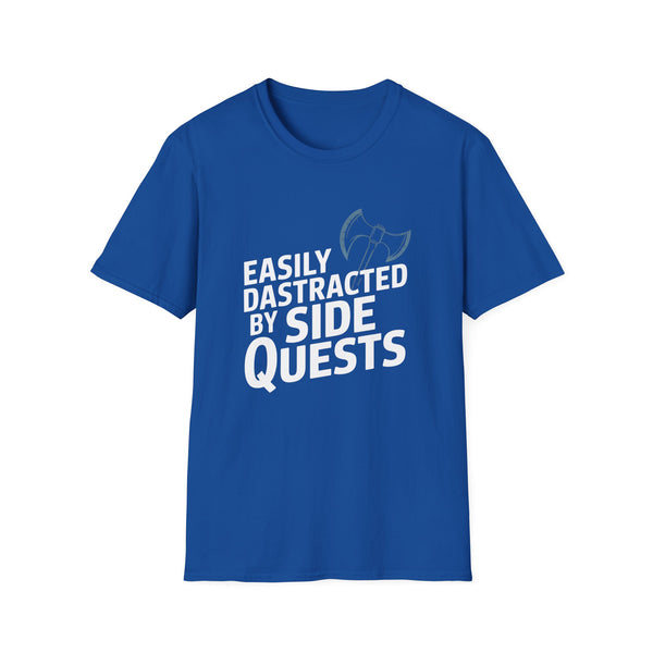 Easily Distracted By Side Quests T-Shirt — RPG Gamer Tee 4