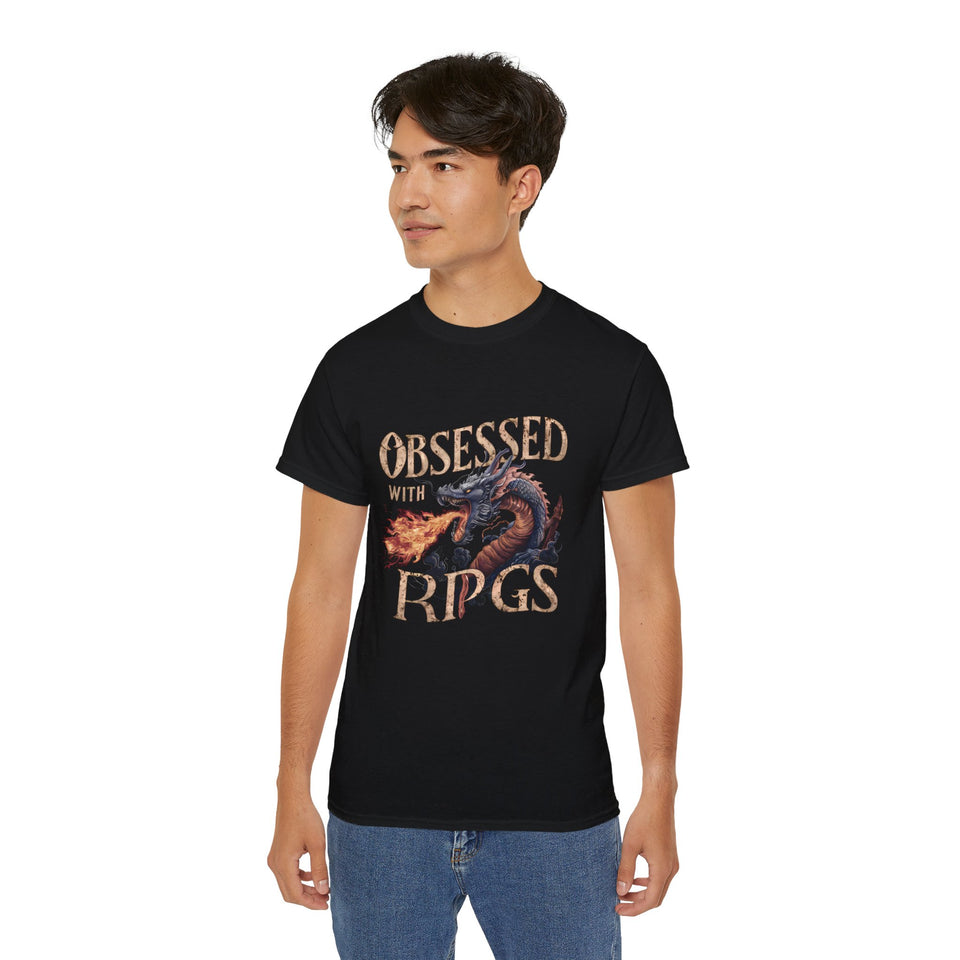 Obsessed With RPGs Shirt | Fantasy RPG Game Gift | Role Playing Game Merchandise | RPG Gifts | Fantasy Presents Unisex Shirts 2