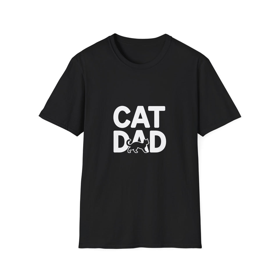 Cat Dad T-Shirt - Unisex Softstyle Shirt for Cat Lovers