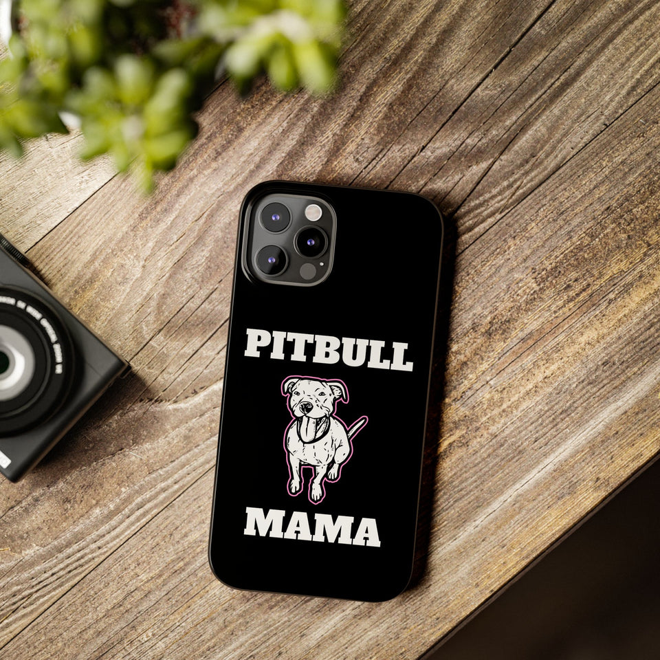 Premium Pitbull Mama 2 iPhone Case | Pitbull Gifts Slim Phone Cases
