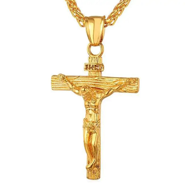 Christian Cross Necklace - Religious Jesus Cross Necklace
