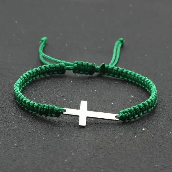 Faith Rope Cross Bracelet | Religious Jesus Cross Bracelet