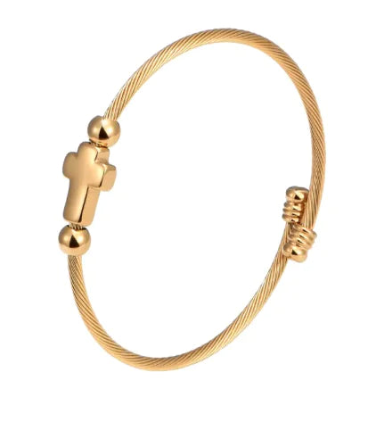 Stainless Steel Cross Bracelet | Jesus Faith Bracelet