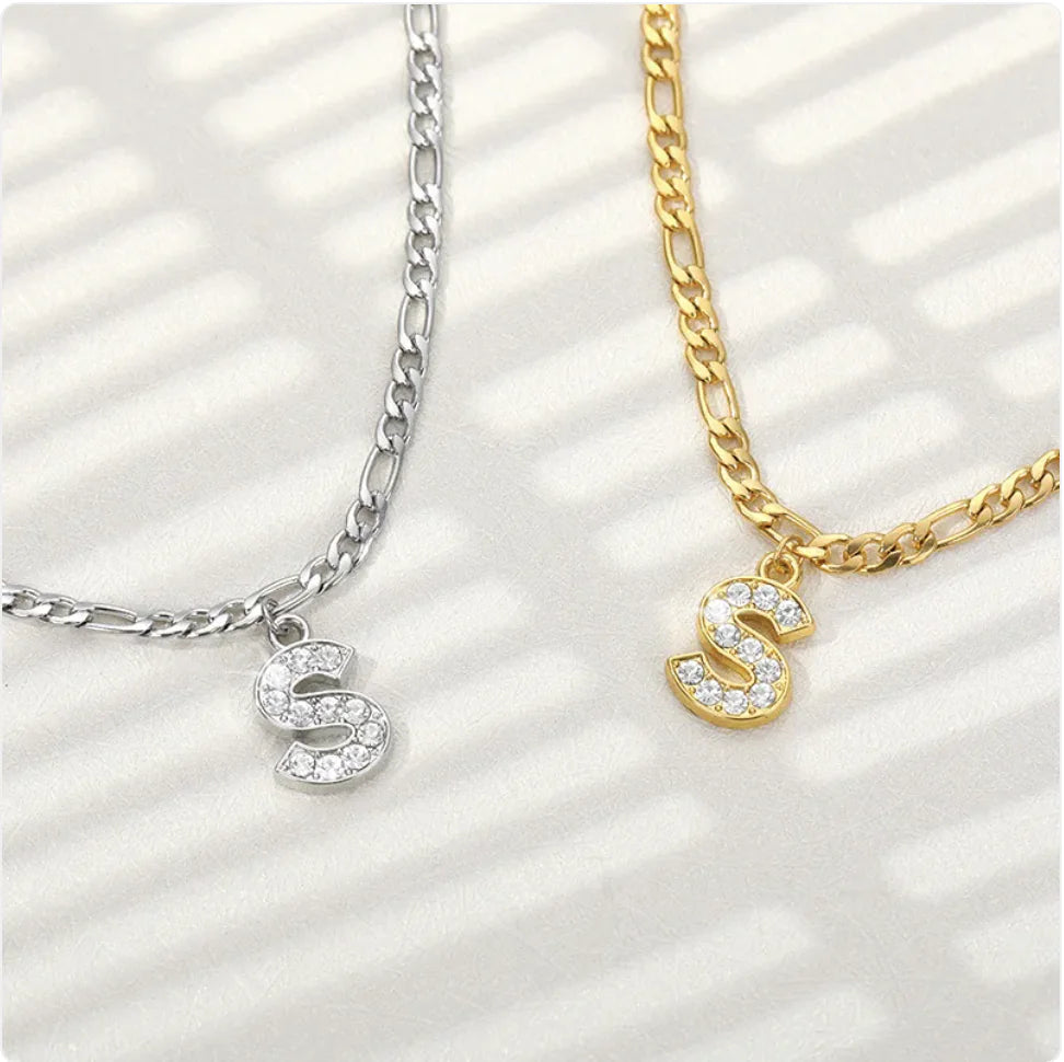 Vintage A-Z Letter Pendant Necklace Main image