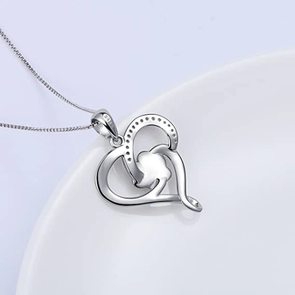 Dog Footprint Heart Necklace Secondary image