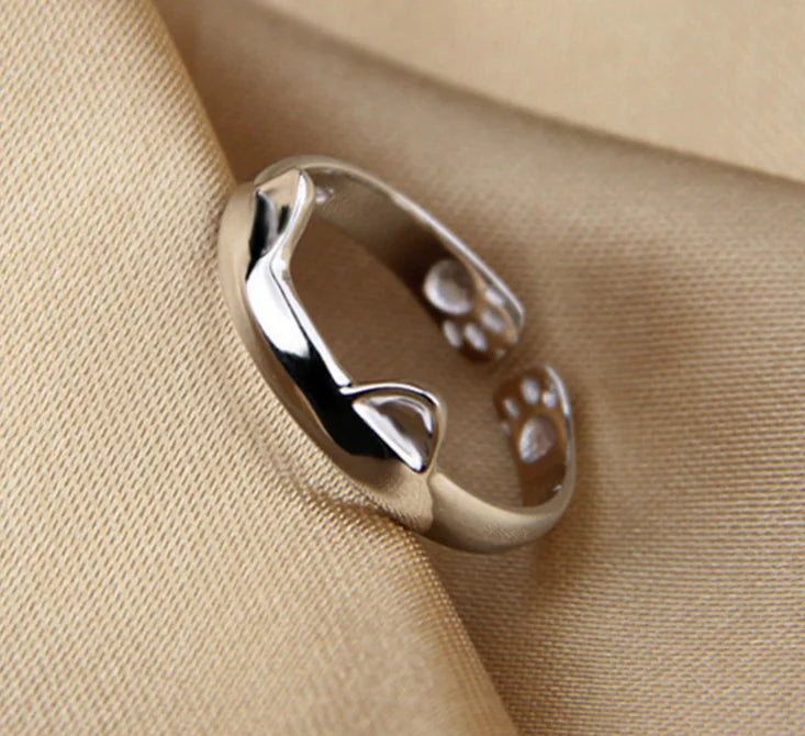 Gold Plated Cat Ring | Cute Cat Ring
