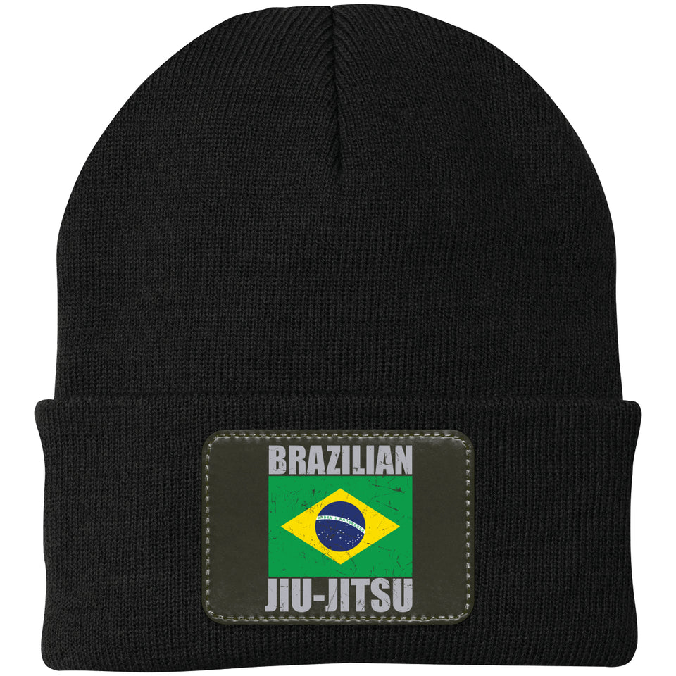 Brazilian Jiu Jitsu Flag 2 BJJ Acrylic Beanie