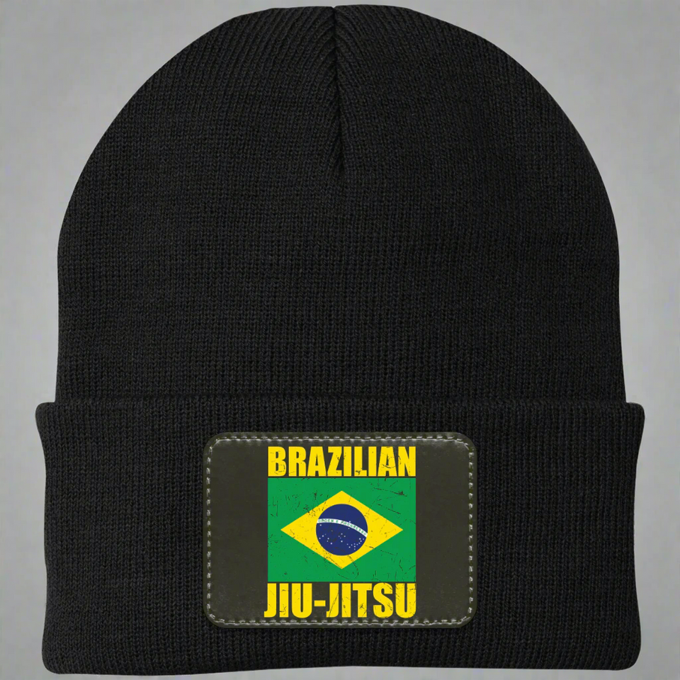 Brazilian Jiu Jitsu Flag 3 BJJ Acrylic Beanie