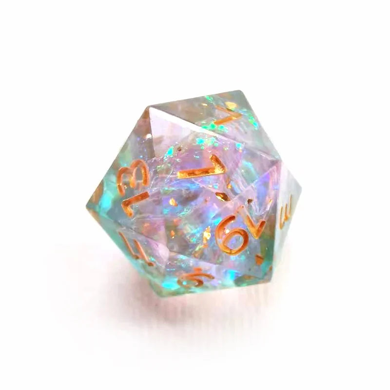 7pcs Gaming Dice - Tabletop RPG Resin Dice Set - Role Playing Board Game