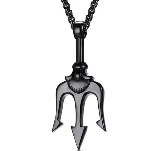 Cool Trident Pendant Necklace