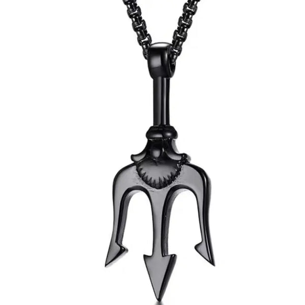 Cool Trident Pendant Necklace