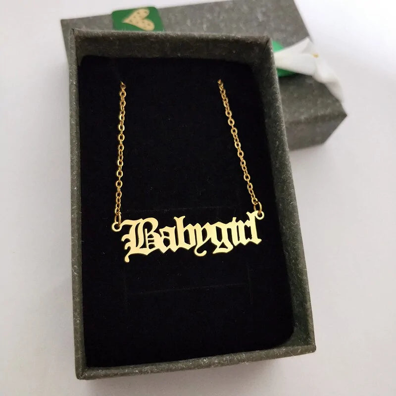 Babygirl Pendant Necklace | Baby Girl Necklace