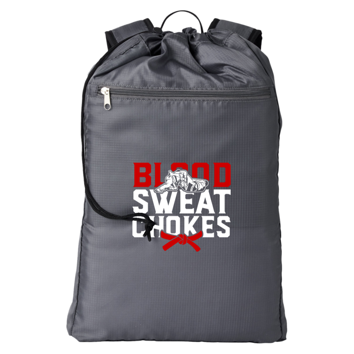 Brazilian Jiu Jitsu Blood Sweat & Chokes | BJJ Cinchback Backpack