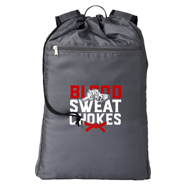 Brazilian Jiu Jitsu Blood Sweat & Chokes | BJJ Cinchback Backpack