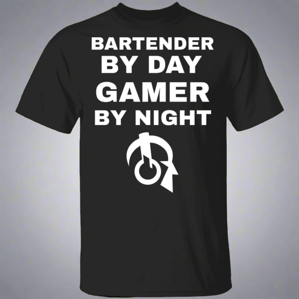 Bartender By Day Gamer By Night T-Shirt Main image