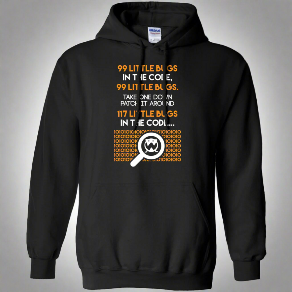 Programmer 99 Little Bugs In The Code Pullover Hoodie 8 oz.