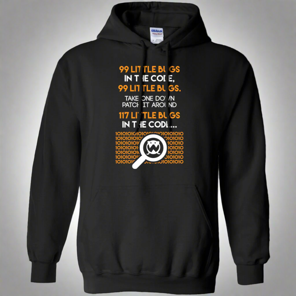 Programmer 99 Little Bugs In The Code Pullover Hoodie 8 oz.
