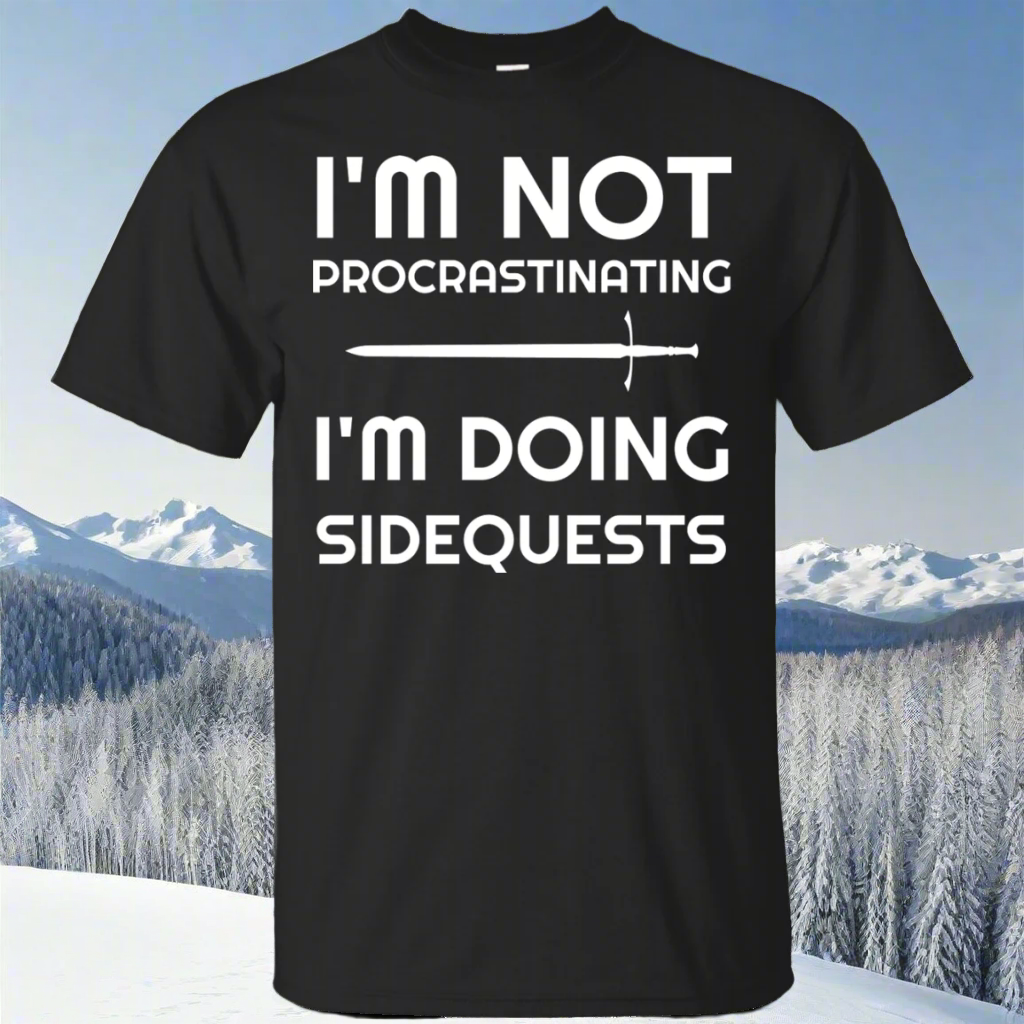 I'm Not Procrastinating I'm Doing Side Quests RPG Video Gaming Shirt Main image