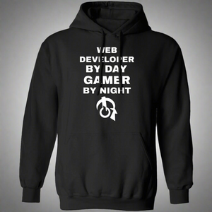 Web Developer By Day Gamer By Night Hoodie Web Developer By Day Gamer By Night Hoodie