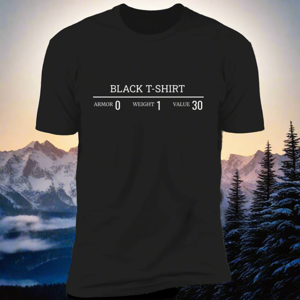 Black T-Shirt Skyrim Main image