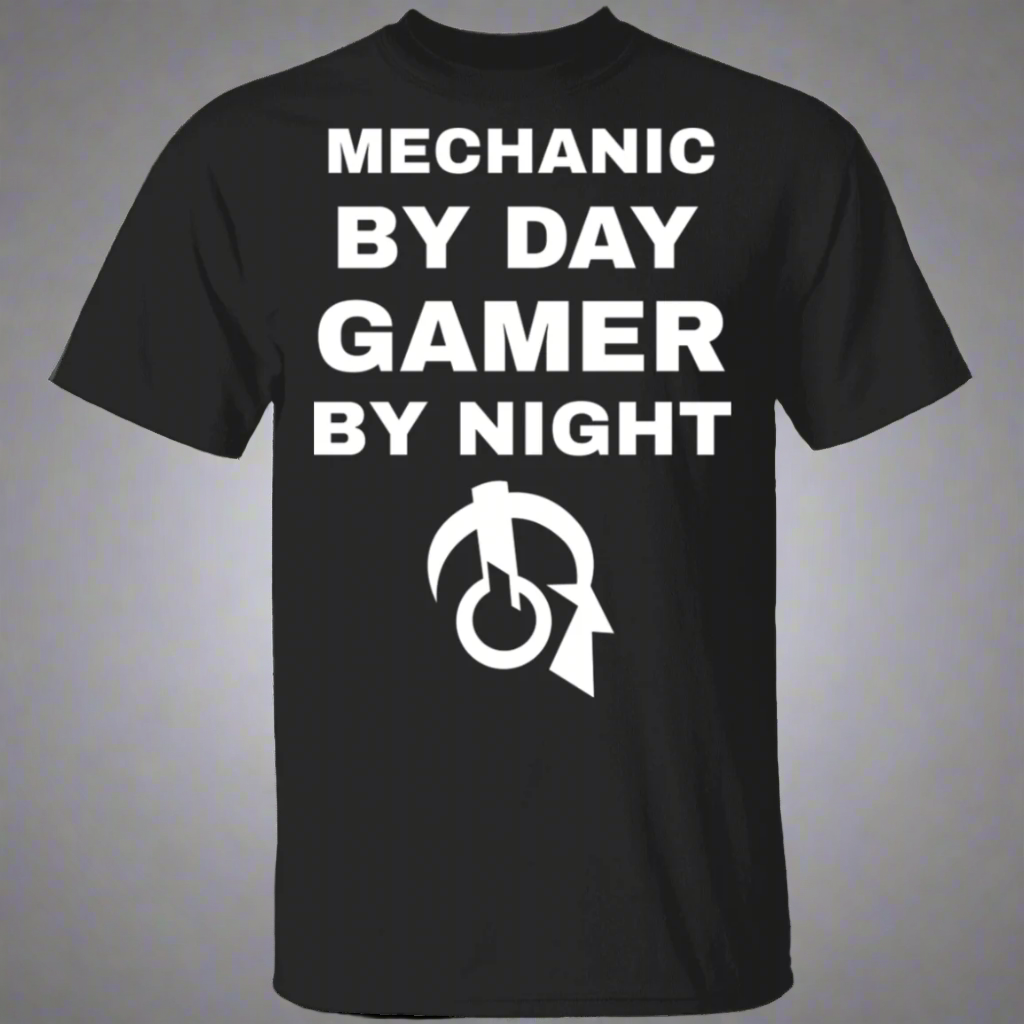 Mechanic By Day Gamer By Night T-Shirt Main image