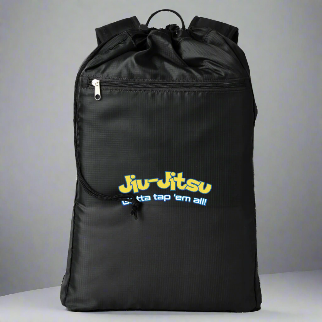 Brazilian Jiu Jitsu Gotta Tap Em All Getaway Cinchback BJJ Backpack Main image