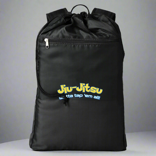Brazilian Jiu Jitsu Gotta Tap Em All Getaway Cinchback BJJ Backpack