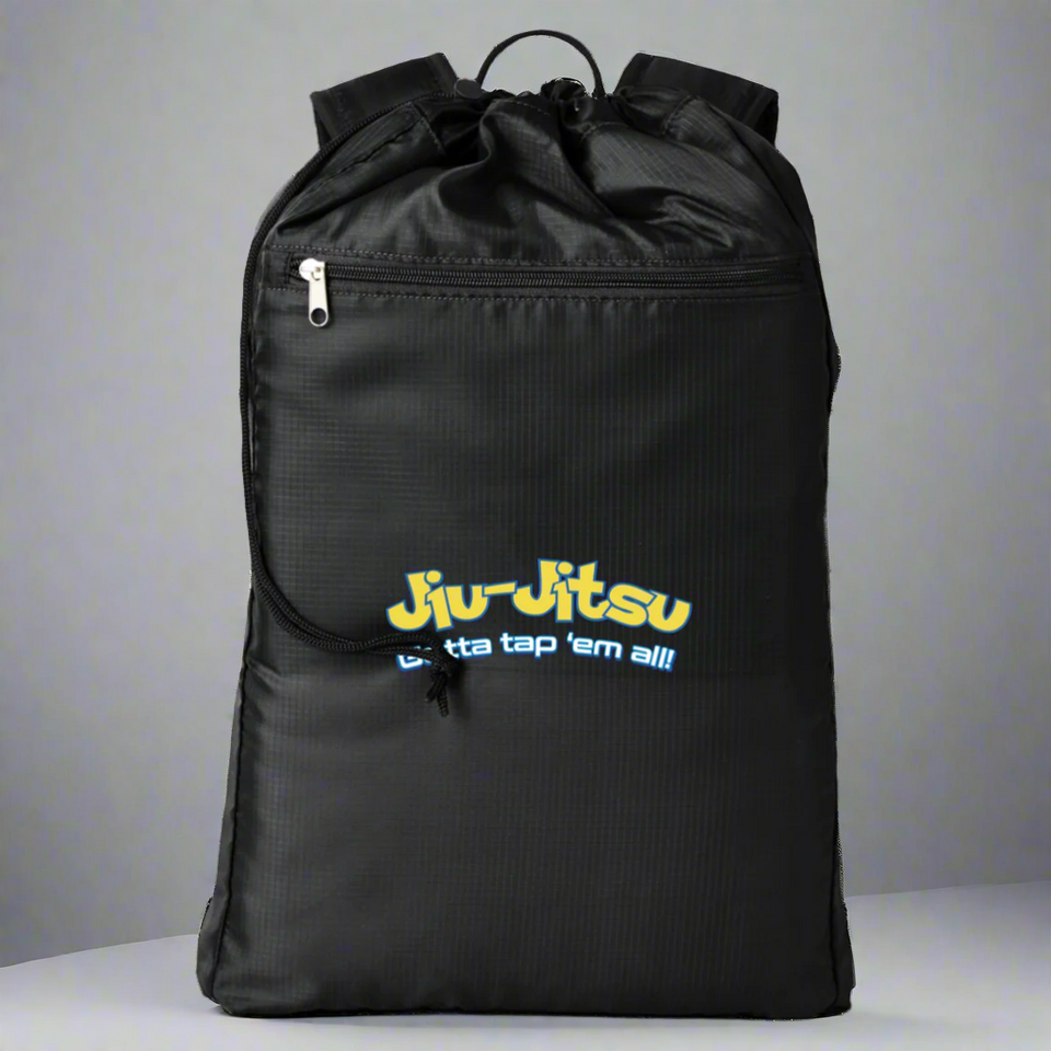Brazilian Jiu Jitsu Gotta Tap Em All Getaway Cinchback BJJ Backpack
