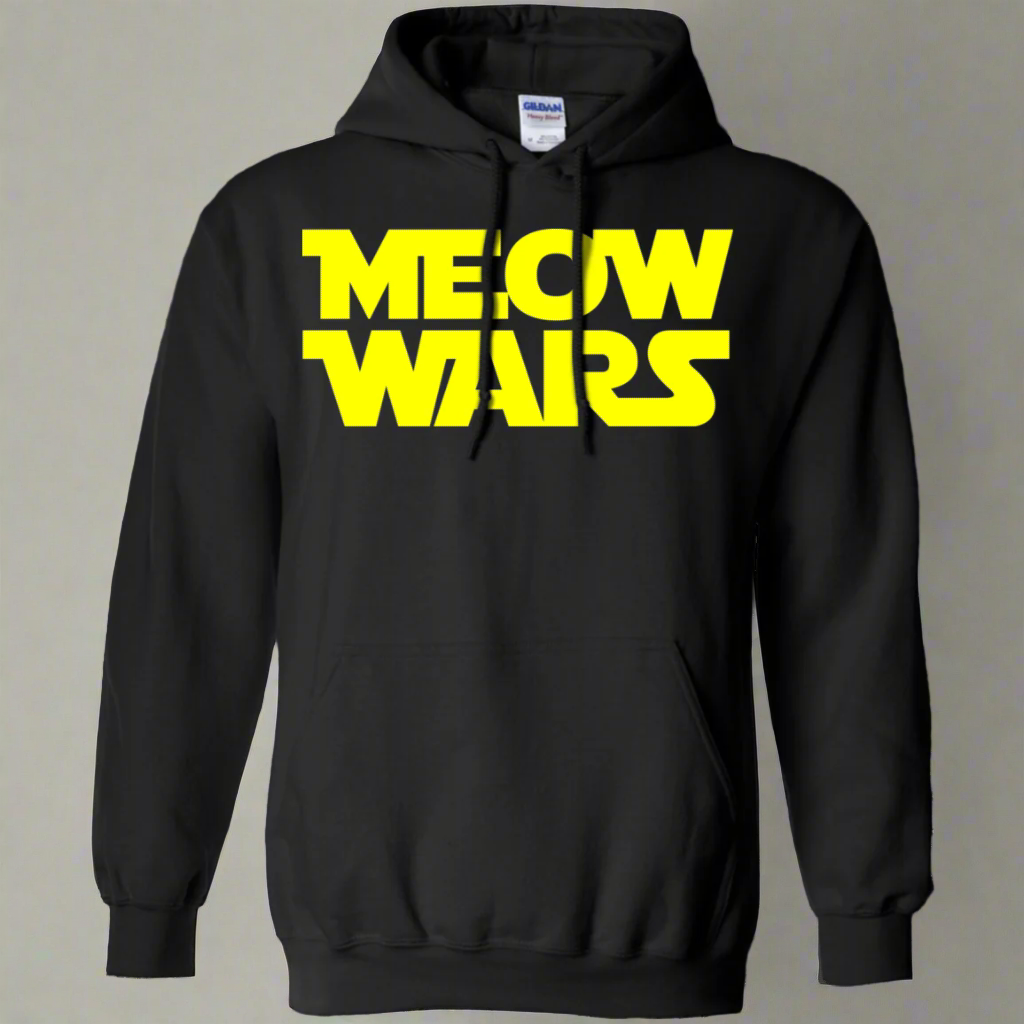 Meow Wars Cat Lover Pullover Hoodie 8 oz.
