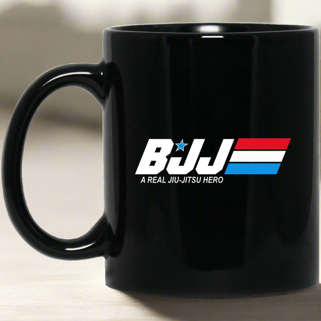 BJJ A Real Jiu Jitsu Hero BJJ 11 oz. Black Mug Main image