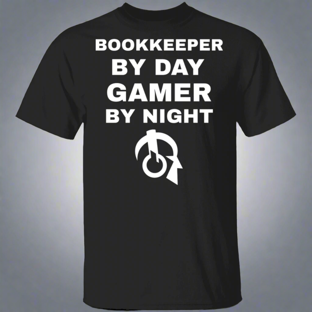 Bookkeeper By Day Gamer By Night T-Shirt Main image