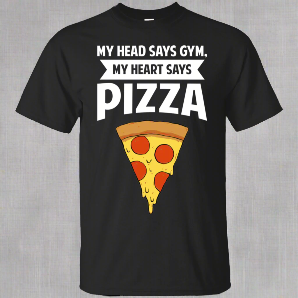 My Head Says Gym My Heart Says Pizza Ultra Cotton T-Shirt Main image