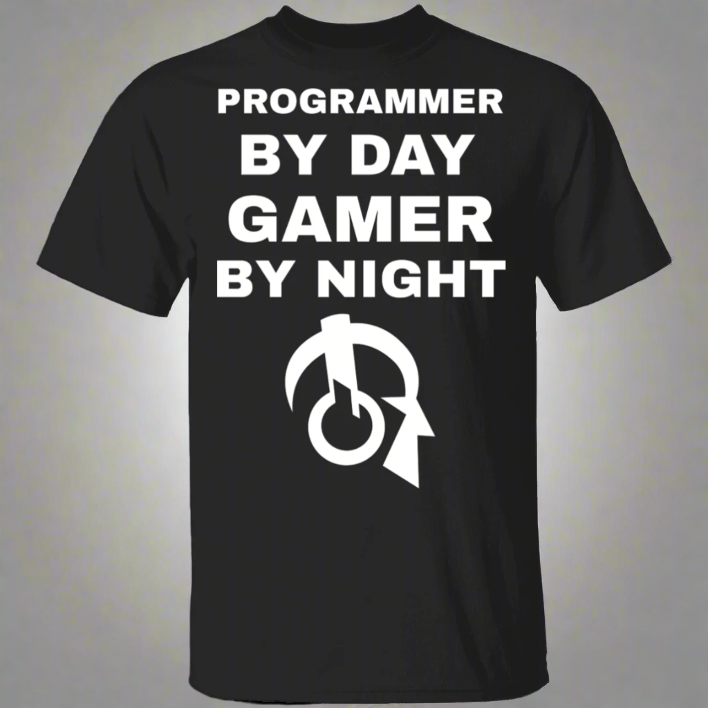 Programmer By Day Gamer By Night T-Shirt Main image