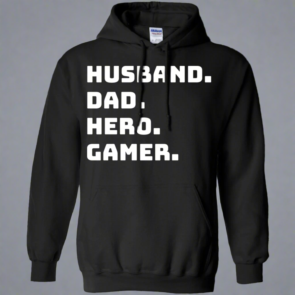 Husband Dad Hero Gamer - Video Gaming Pullover Hoodie 8 oz. Main image