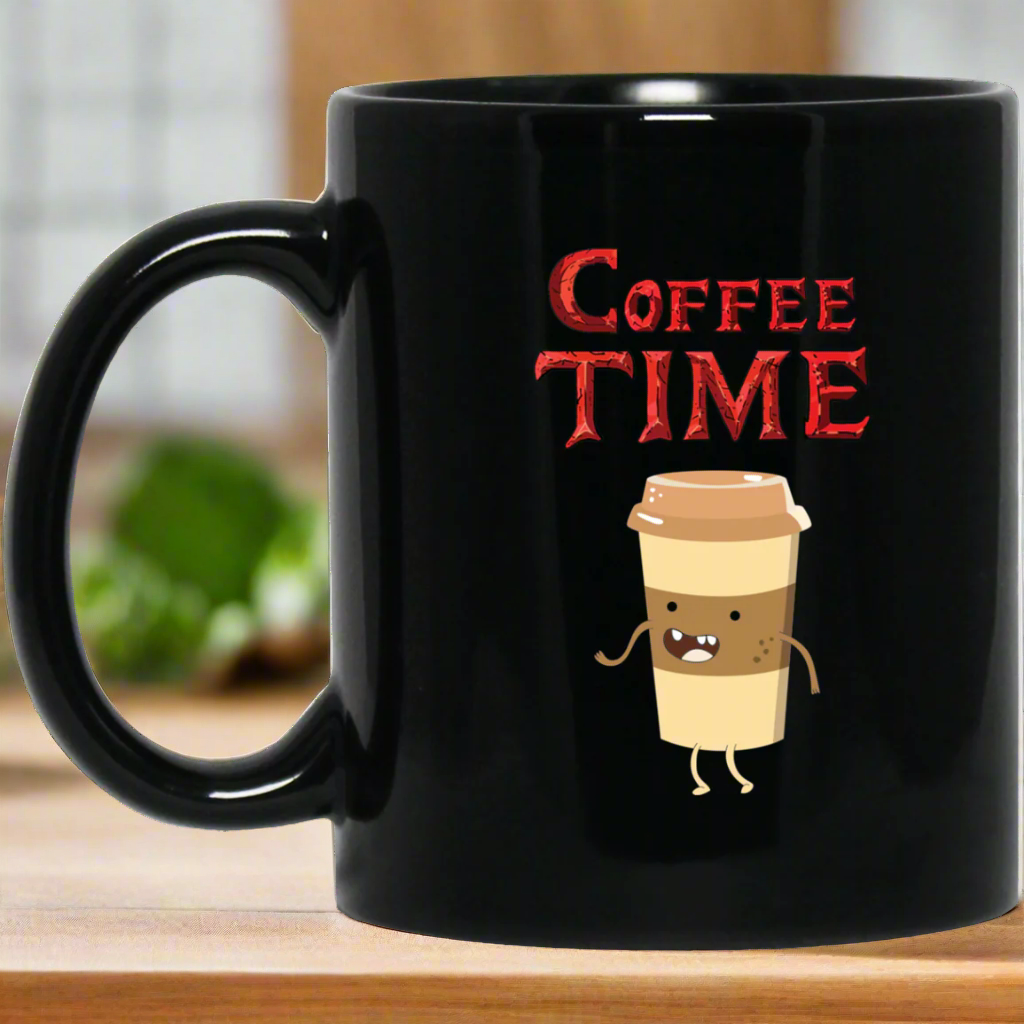 Coffee Time - Coffee Lovers 11 oz. Black Mug