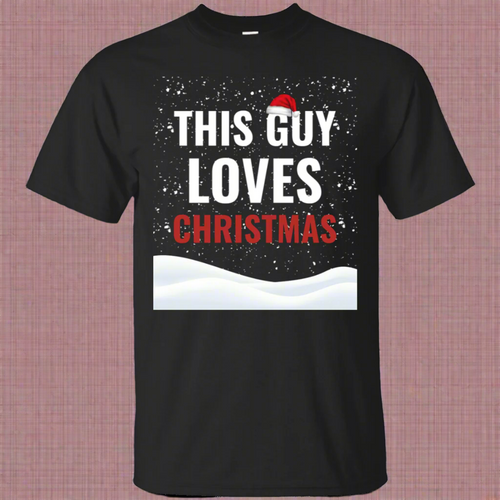 This Guy Loves Christmas Holidays Xmas Cotton T-Shirt
