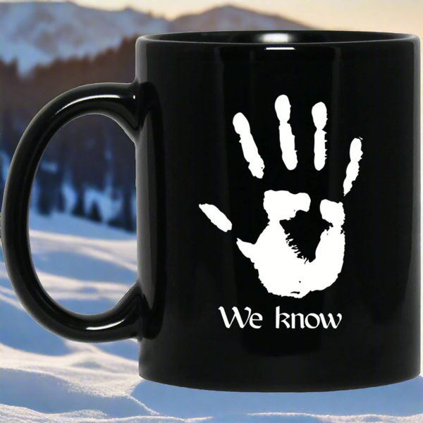 We Know Dark Brotherhood 11 oz. Black Mug
