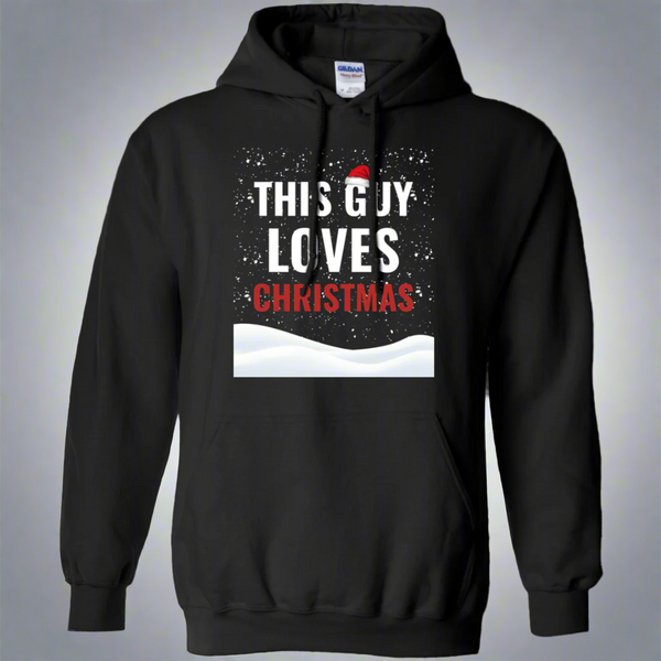 This Guy Loves Christmas Holidays Xmas Pullover Hoodie 8 oz.