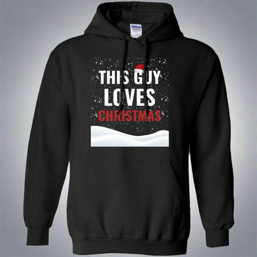 This Guy Loves Christmas Holidays Xmas Pullover Hoodie 8 oz.