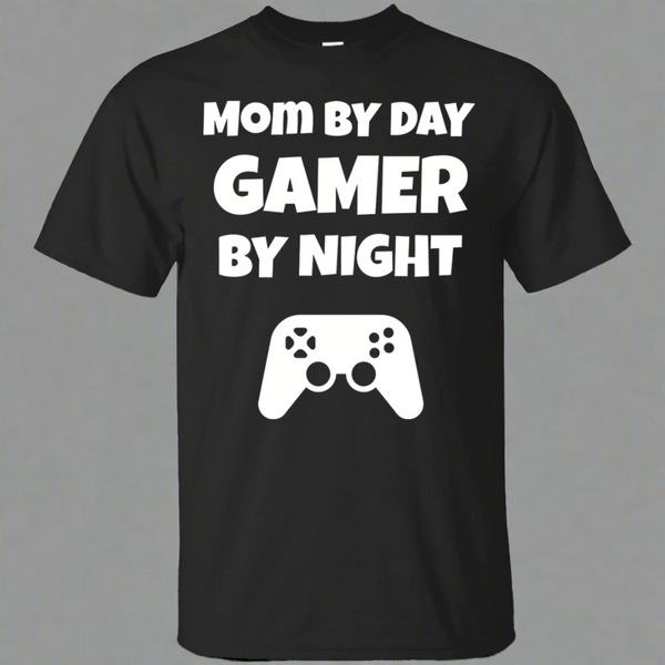 Mom By Day Gamer By Night Video Gaming Shirt