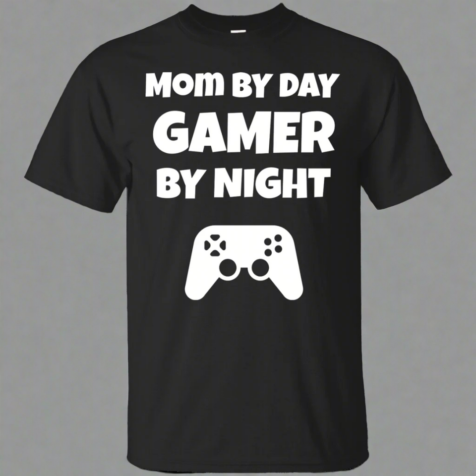 Mom By Day Gamer By Night Video Gaming Shirt