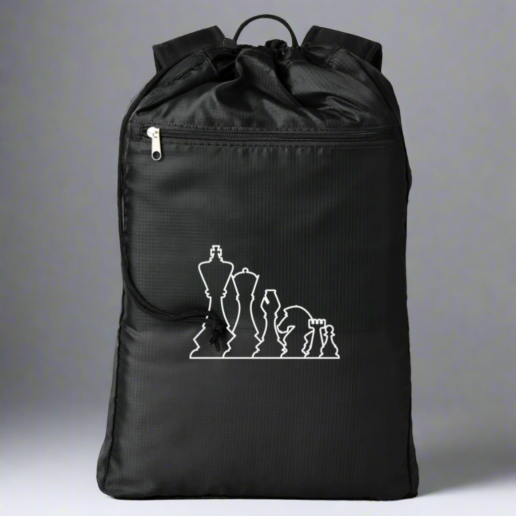 Chess Pieces Backpack | Chess Cinchback Backpack