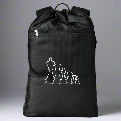 Chess Pieces Backpack | Chess Cinchback Backpack
