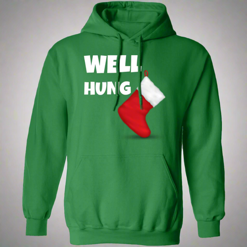 Well Hung Christmas Ugly Xmas Hoodie