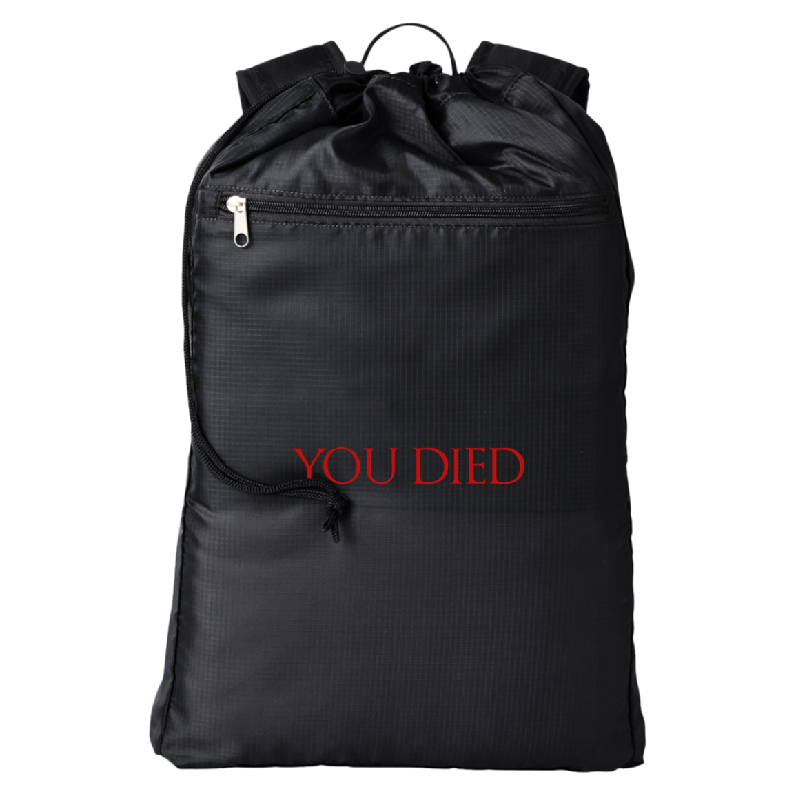 You Died RPG Backpack | Roleplaying Game Cinchback Backpack