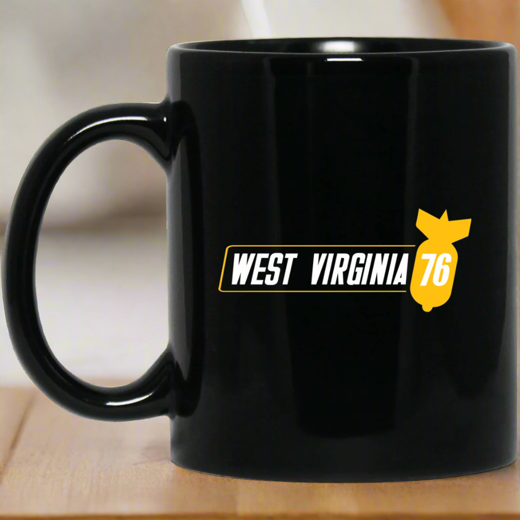 West Virginia 76 RPG Video Game 11 oz. Black Mug Main image